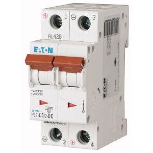Wyłącznik nadprądowy 2P C 4A 10kA DC, PL7-C4/2-DC | 264898 Eaton Wyłącznik nadprądowy 2P C 4A 10kA DC, PL7-C4/2-DC | 264898 Eaton