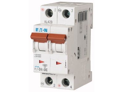 Wyłącznik nadprądowy 2P C 4A 10kA DC, PL7-C4/2-DC | 264898 Eaton