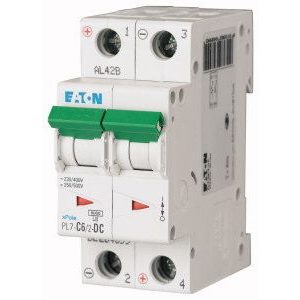 Wyłącznik nadprądowy 2P C 6A 10kA DC, PL7-C6/2-DC | 264899 Eaton Wyłącznik nadprądowy 2P C 6A 10kA DC, PL7-C6/2-DC | 264899 Eaton