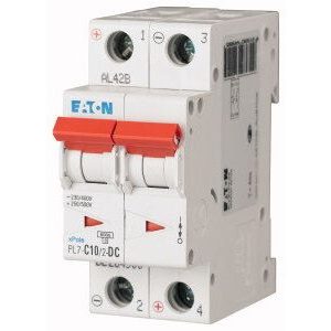 Wyłącznik nadprądowy 2P C 10A 10kA DC, PL7-C10/2-DC | 264900 Eaton Wyłącznik nadprądowy 2P C 10A 10kA DC, PL7-C10/2-DC | 264900 Eaton