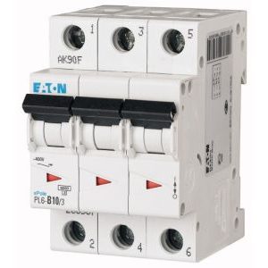 Wyłącznik nadprądowy 6kA PL6-B10/3 | 286587 Eaton Wyłącznik nadprądowy 6kA PL6-B10/3 | 286587 Eaton