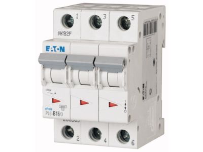 Wyłącznik nadprądowy 3P B 16A 6kA AC, PL6-B16/3 | 286589 Eaton