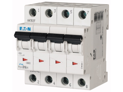 Wyłącznik nadprądowy 4P B 16A 6kA AC, PL6-B16/4 | 166494 Eaton